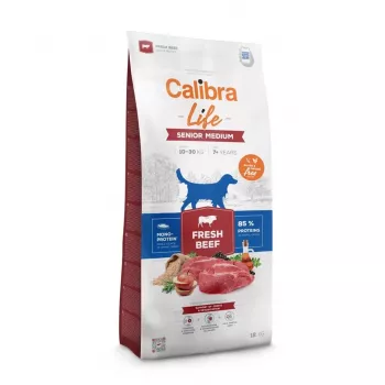Sausā suņu barība Calibra Life Senior Medium Fresh Beef 12 kg