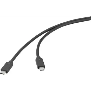 Renkforce USB kabelis USB 3.2 Gen2x2 20 GBit/s USB-C spraudnis-spraudnis Melns 4K (RF-6830468)