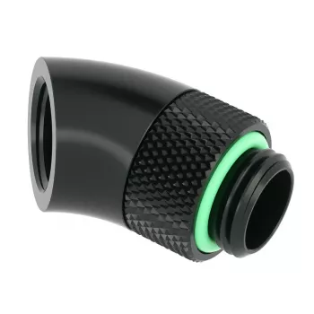 Barrow 45° grozāms adapteris G1/4 AG uz G1/4 IG, melns (TWT45-B01 b)