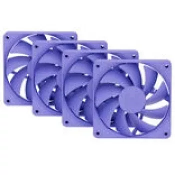 Datora dzesēšanas ventilators HYTE FA12-TM-4 120 mm Violets, 1500 RPM, 72 m³/h, 1.6 mmH2O, FDB, 4 iepakojumā