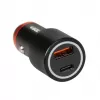 iBox ICC20 autolādētājs 48W ar USB-C PD 3.0 un USB-A QC 3.0, melns