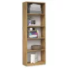 Biroja grāmatu skapis Topeshop R40 ARTISAN, ozols, 5 plaukti, 400×300×1820 mm, skaidu plātne