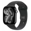 Apple Watch Series 11 GPS 42mm Jet Black Aluminium Maciņš ar Melnu Sporta Siksniņu - S/M