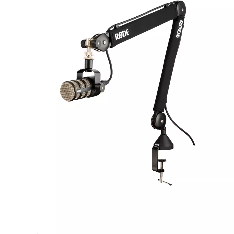 Rode PSA1+ uzlabotā studijas buma roka radio, apraides, studijas un mājas lietošanai - melna