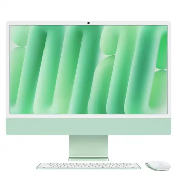Apple iMac 24 inch Retina 4.5K Displejs M4, Zaļš, M4 (8-CPU/8-GPU), 16GB, 256GB, Vācu tastatūra, bez Gigabit Ethernet, Magic Mouse, MWUE3D/A