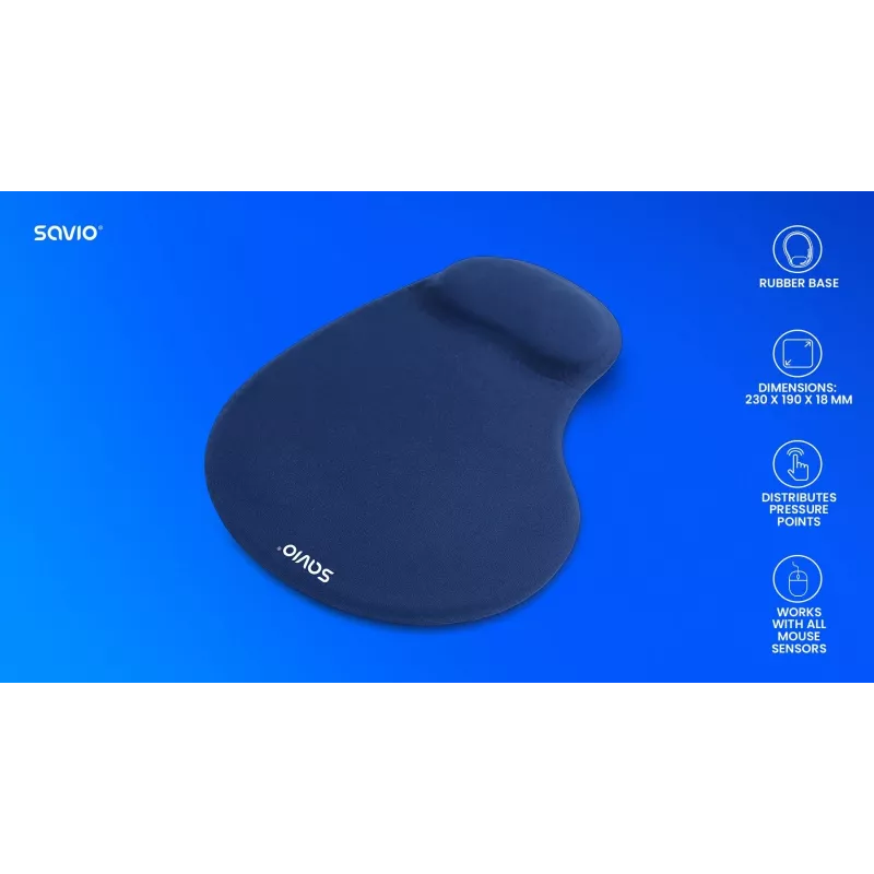SAVIO MP-01NB datorpeles paliktnis tumši zils