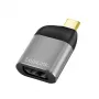 LogiLink CUA0204 USB-C uz DisplayPort dzimuma mainītājs, melns/pelēks