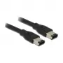 FireWire kabelis DeLOCK 83273 0.5 m 6-p Melns