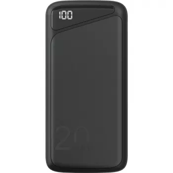Ātrās uzlādes Powerbank 20 000 mAh (melns, PD, Quick Charge 3.0, Super Charge)