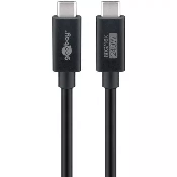 USB-C kabelis WENTRONIC USB4 Gen4 1.2m — atbalsta 16k@60Hz un 4K@120Hz