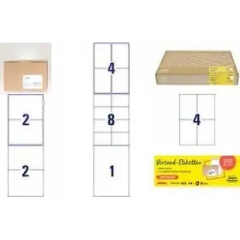 Pasta etiķetes Avery Zweckform 8025-300 Baltas — 1200 pašlīmējošas drukājamas etiķetes