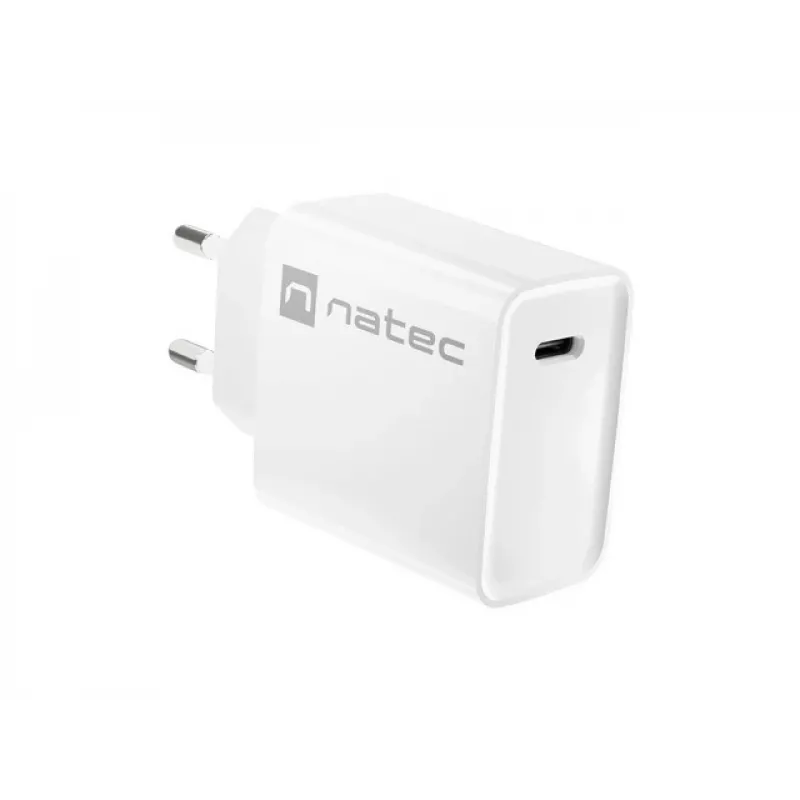 Ātrs lādētājs USB-C NATEC RIBERA 12V 20W Quick Charge 3.0 Balts