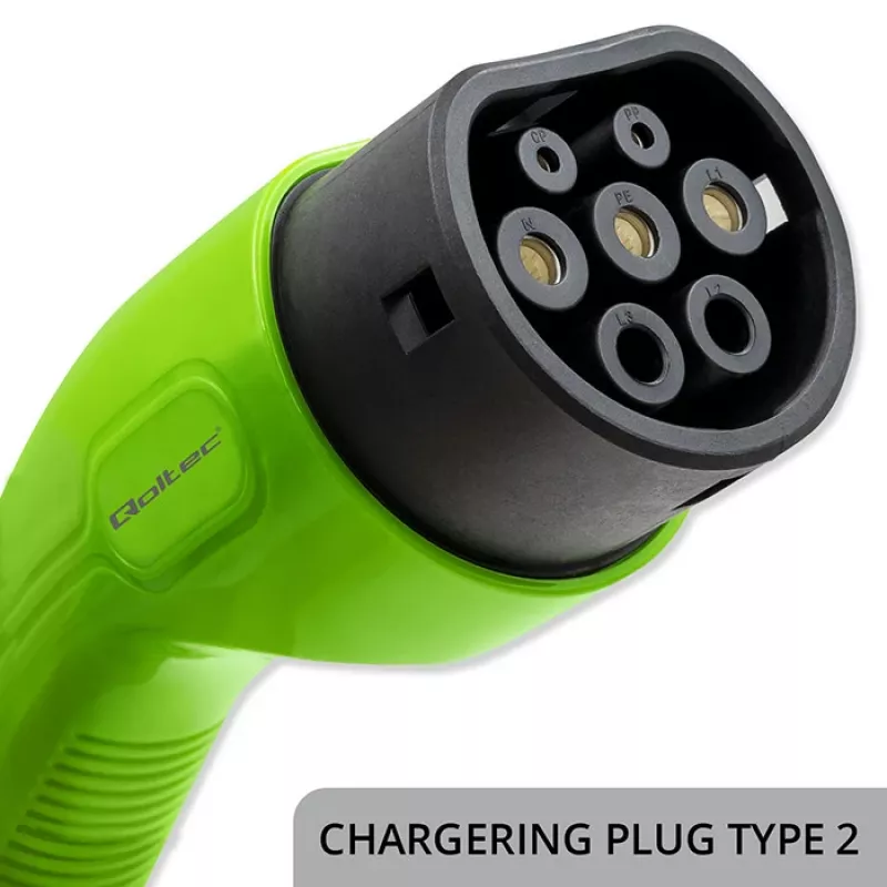 EV uzlādes stacija QOLTEC 52430 22 kW Wi‑Fi RFID 3‑fāžu, 32 A, Type 2, IP54