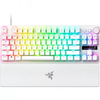 Razer Huntsman V3 Pro Tenkeyless 8KHz spēļu tastatūra | Vadu | US | Balta | Razer Analog Optical Switch Gen-2