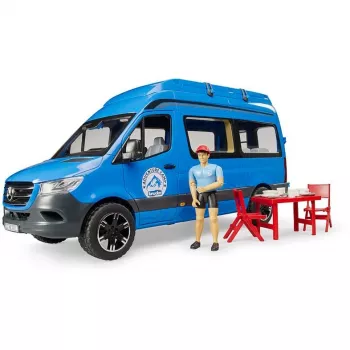 BRUDER Camper MB Sprinter 02684 ar šoferi – mēroga modeļa transportlīdzeklis rotaļlieta