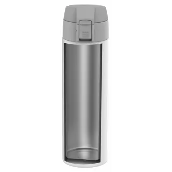 ZWILLING THERMO Termosa krūze ceļojumiem, dubultā siena, drošības blīvējums, 450 ml, Augstums: 22,8 cm, Balta