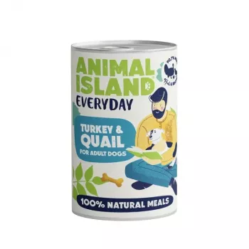 ANIMAL ISLAND Everyday Tītars un paipala - mitrā suņu barība - 400g