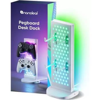 Nanoleaf Pegboard Desk Dock, Balts | 15 W | RGB