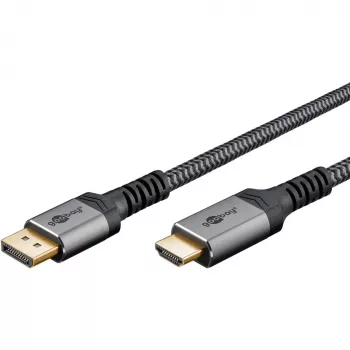 Goobay 65268 Video kabeļa adapteris 1 m DisplayPort–HDMI pelēks (65268)