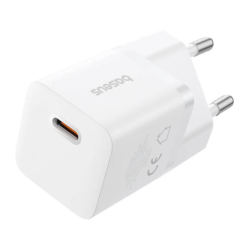 Baseus P10110909213-00 USB-C GaN5 mini 25W sienas lādētājs Balts