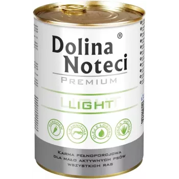 Slapjā suņu barība Dolina Noteci Premium Light Cūkgaļa un Vistas gaļa 400 g — pieaugušiem suņiem, vidējas šķirnes