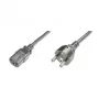 Digitus strāvas vads, CEE 7/7 (Type-F) - C13 M/F, H05VVF3G 0.75 mm², 1,2 m, Melns