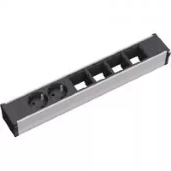 Strāvas pagarinātājs 2 AC kontaktligzdas Bachmann 912.005 Melns Sudrabs