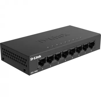 D-Link DGS-108GL 8 portu Gigabit Ethernet neparvaldāms slēdzis, melns