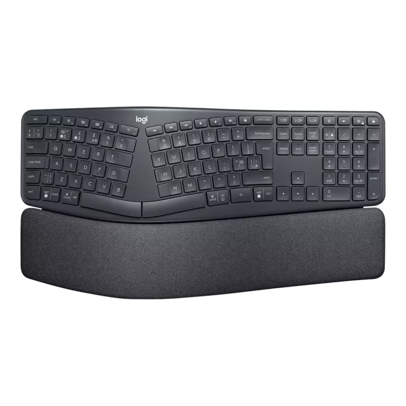 Logitech ERGO K860 - Bezvadu tastatūra - 2.4 GHz, Bluetooth 5.0 - QWERTY - GB - Grafīta