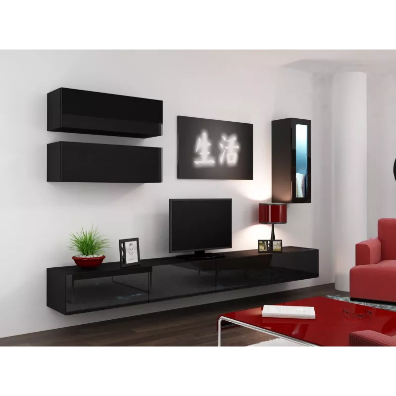 Cama TV statīvs VIGO 140 30/140/40 melns/melns glancēts