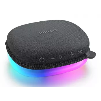 Bluetooth skaļrunis Philips TAS2307BK/00 ar iebūvētu apgaismojumu, bezvadu audio atskaņošana