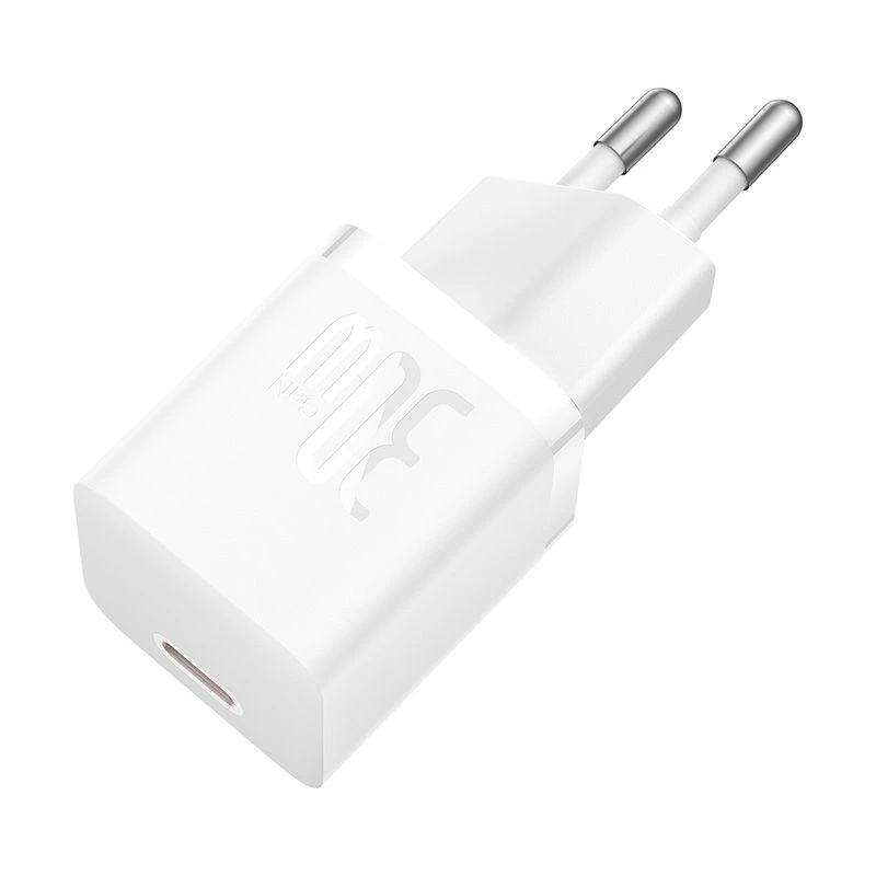 Baseus P10110902213-01 USB-C GaN5 mini 30W sienas lādētājs Balts