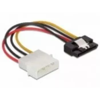 SATA HDD kabelis DeLOCK 60120 4pin vīrišķais ar metāla fiksatoru taisns 0.12m