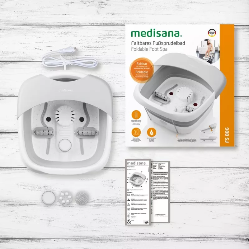 Medisana FS 886 kāju vanna, balta/pelēka