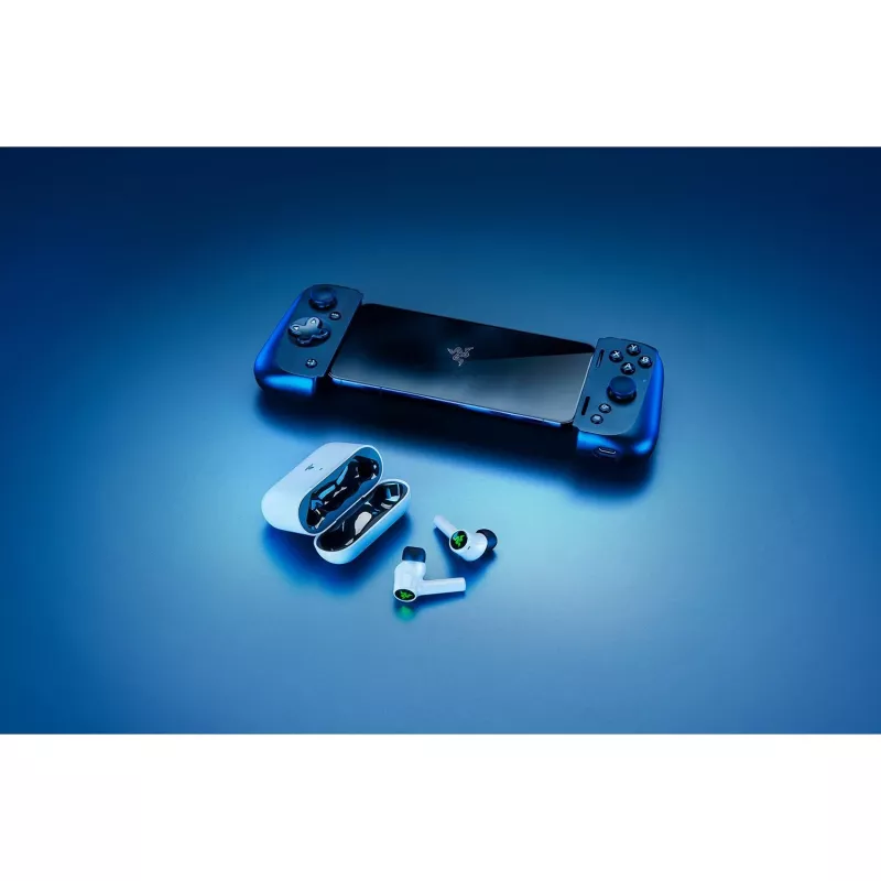 Razer Hammerhead HyperSpeed pilnībā bezvadu spēlētāju austiņas ar mikrofonu, 20-20000 Hz, baltā krāsā