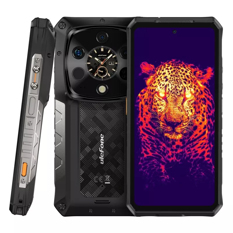 Izturīgais viedtālrunis UleFone Armor 28 Ultra Thermal 5G — 16GB RAM, 1TB krātuve, melns