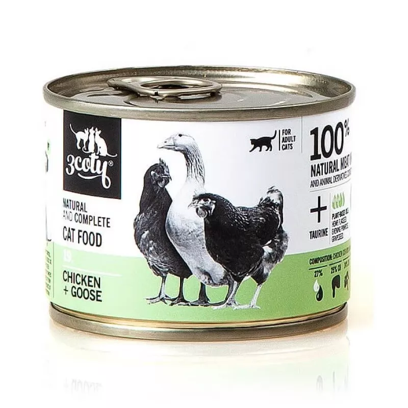 3COTY 19. Vistas un zoss - slapjā barība kaķiem - 180g