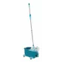 Slotas sistēma Leifheit Clean Twist Mop Ergo mobile, vienas tvertnes, zila, ar slotu un ritentiņiem
