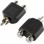 SpeaKa Professional RCA Audio Y-Adapter [1x RCA-Spalva - 2x RCA-Ligzda] Melns (SP-7870160)