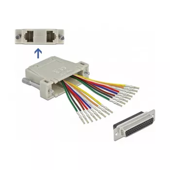 DeLOCK 66836 D-Sub HD 44 kontaktu spraudnis sievišķais uz 2 x RJ45 sievišķais adapteris