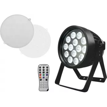 LED PAR gaismeklis EUROLITE 14x8W QCL — skatuves PAR lampa, 14 LED × 8W, auksti balta/krāsu sajaukšana