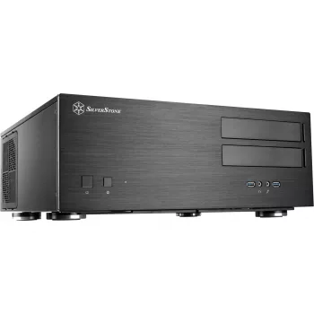 SilverStone Grandia GD08 - Desktop korpuss - SSI EEB - bez barošanas bloka - Melns - USB/Audio
