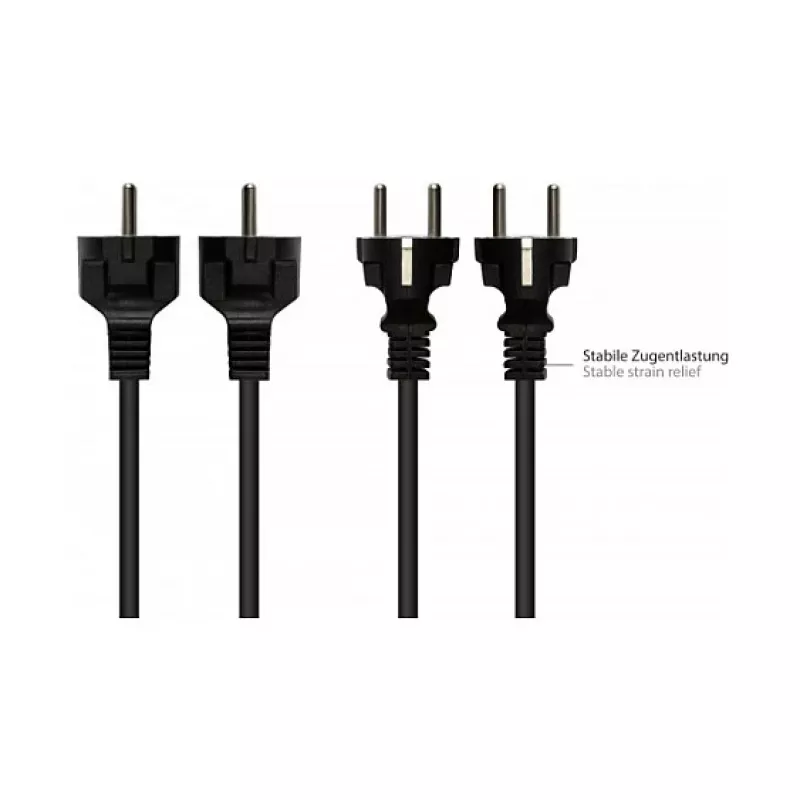Good Connections iezemēts spraudnis uz C13 melns 3m