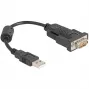 DeLOCK Adapter USB 2.0 Type-A uz Serialo RS-232 D-Sub 9 kontaktu vīrišķais 0,25 m