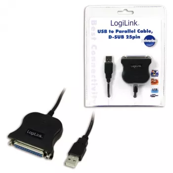 LogiLink UA0054A paralēlais kabelis, melns, 1,8 m