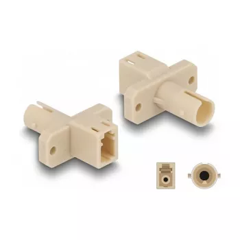 DeLOCK Optical Fiber Hybrid Coupler LC Simplex sievišķais uz ST Simplex sievišķais bēšs