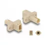 DeLOCK Optical Fiber Hybrid Coupler LC Simplex sievišķais uz ST Simplex sievišķais bēšs