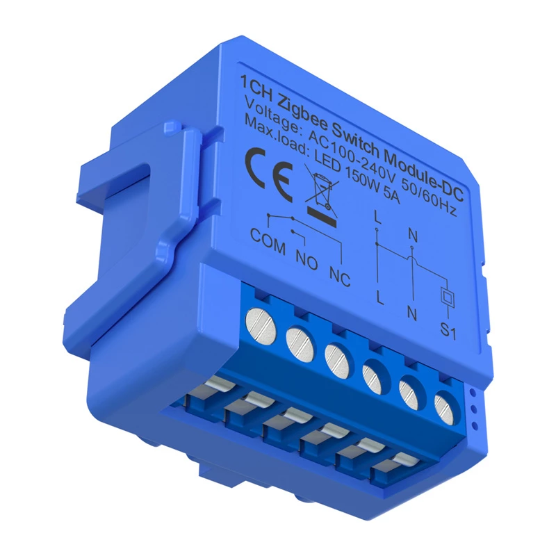 1-kanāla ZigBee pārslēgšanas modulis Avatto ZWSM16-DC32V-1, bezsprieguma kontakts, DC 32V