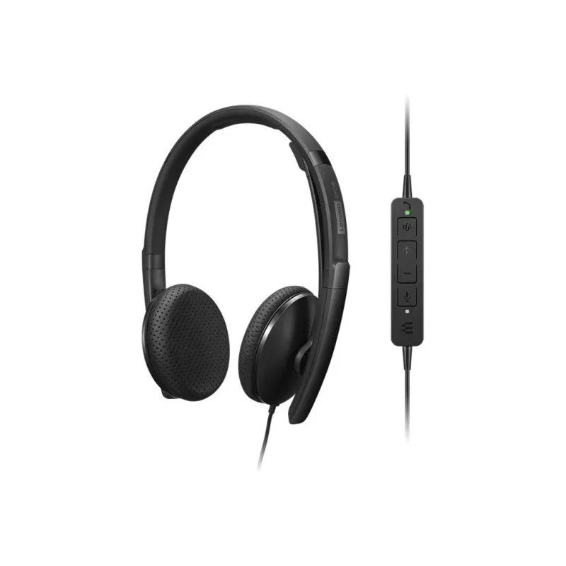 Lenovo 4XD1M45626 vadu austiņas ar mikrofonu, USB Type-C, melnas