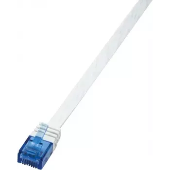 Logilink SlimLine Patch-Cable RJ-45 (Tēviņš) - RJ-45 (Tēviņš) - 1 m - UTP - CAT 6 - Balts (CF2031U)